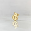Dije Letra D 0.65gr / 1.7cm / Circulo Cargador Bordeado Oro Amarillo 18K *