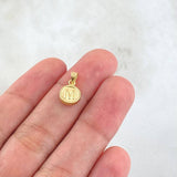 Dije Letra M 0.45gr / 1.5cm-Mate-Bordeado Oro Amarillo 18K ©