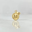 Dije Letra M 0.45gr / 1.5cm-Mate-Bordeado Oro Amarillo 18K ©