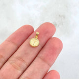 Dije Letra Y 0.4gr / 1.4cm / Circulo Cargador Bordeado Oro Amarillo 18K *