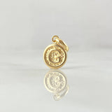 Dije Letra G 0.35gr / 1.5cm / Circulo Texturizado Oro Amarillo 18K