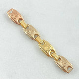 Herraje Retazo Rustico RX 1.3gr / 4.8cm-Cuatro Eslabones Tres Oros 18K ©