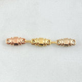 Herraje Retazo Rustico Barril Texturizado 0.7gr / Tres Eslabones Tres Oros 18K ©