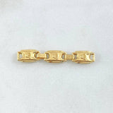 Herraje Retazo Rustico RX 0.95gr / 3.5cm-Tres Eslabones Oro Amarillo 18K ©