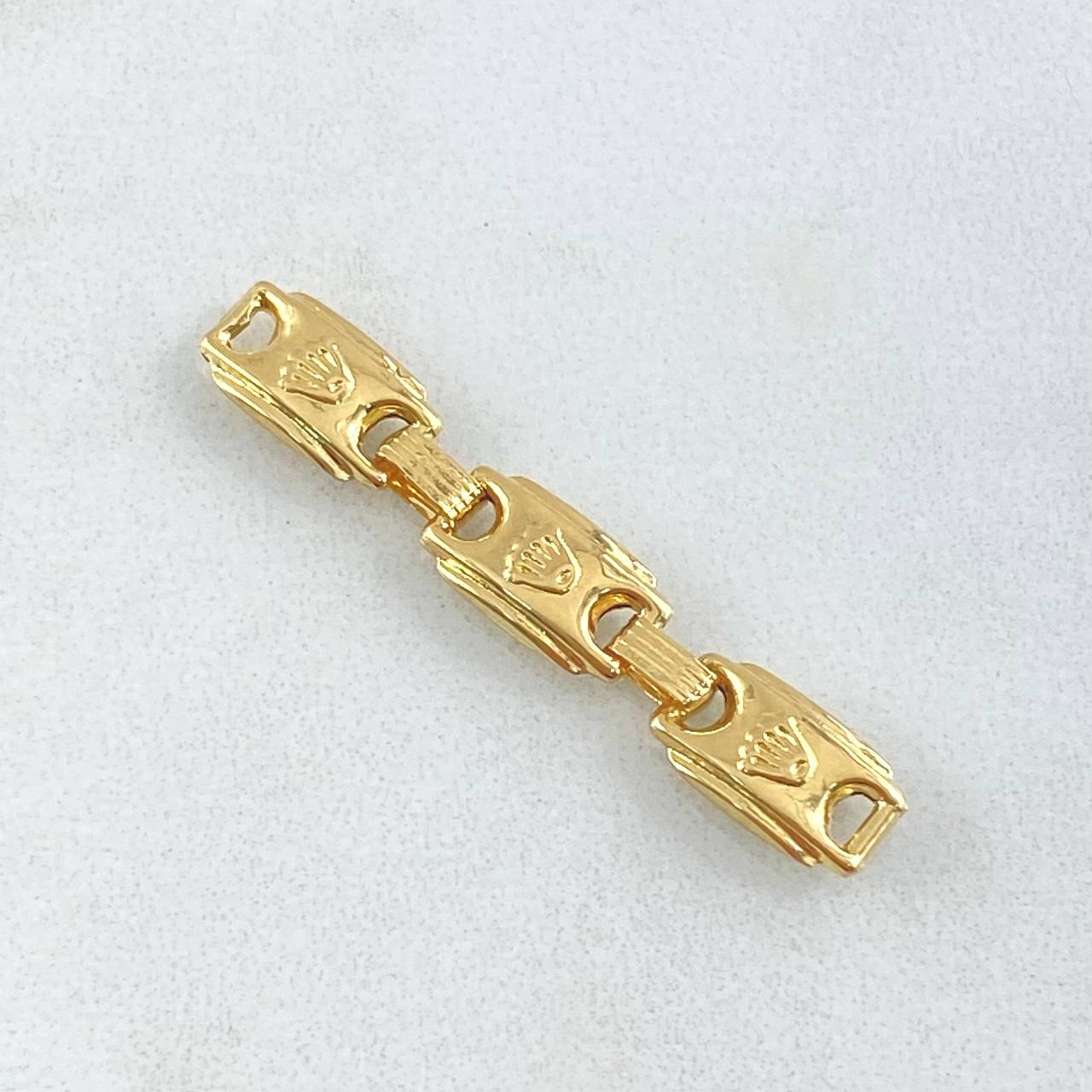 Herraje Retazo Rustico RX 0.95gr / 3.5cm-Tres Eslabones Oro Amarillo 18K ©