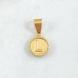 Dije Letra L 0.6gr / 1.7cm-Bordeado Oro Amarillo 18K ©