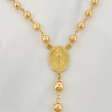 Rosario Virgen Milagrosa Cruz Cristo 13.9 g / 60 cm / 6 mm Oro Amarillo 18K