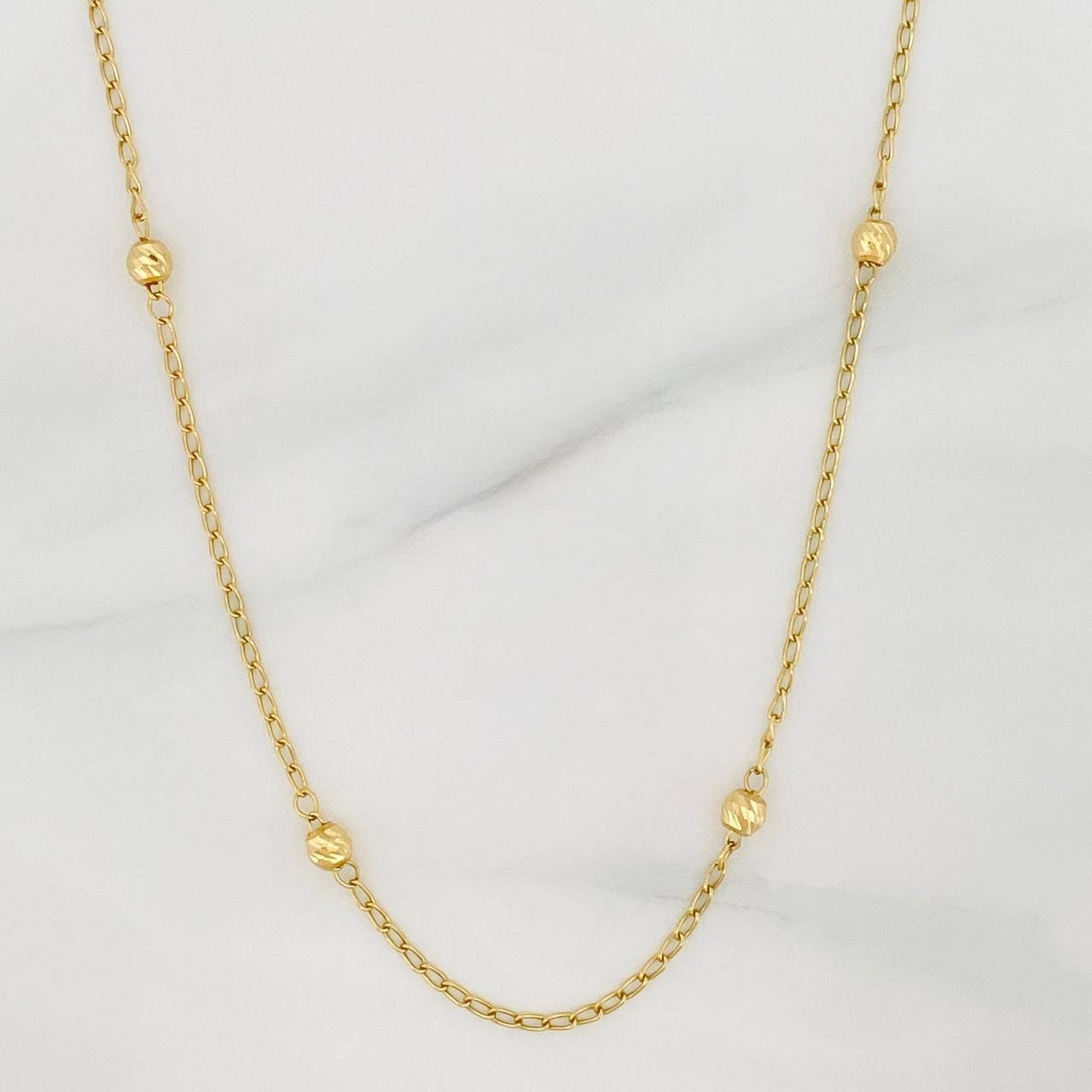 Cadena Espiga 2.9 g / 43 cm / 4 mm Oro Amarillo 18K