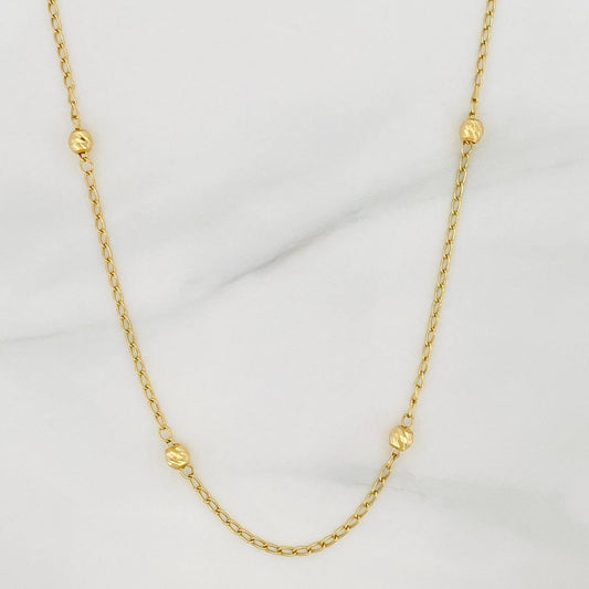 Cadena Espiga 2.9 g / 43 cm / 4 mm Oro Amarillo 18K