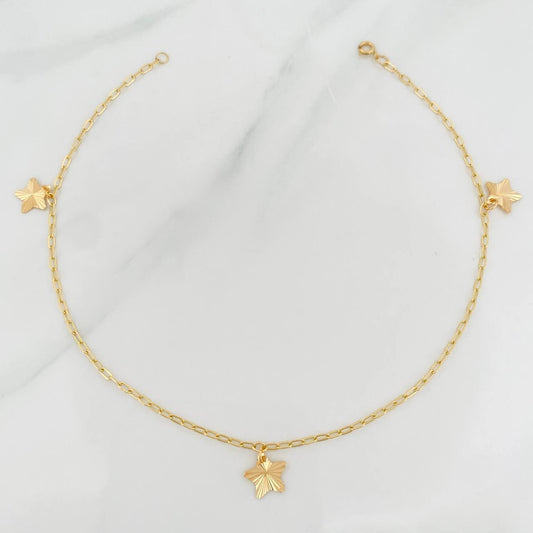 Tobillera Cajón Dijes 1.85 g / 25 cm / 1.6 mm Oro Amarillo 18K