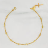 Tobillera Denario Virgen Milagrosa 2.3 g / 20 cm / 3 mm Oro Amarillo 18K