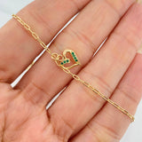 Tobillera Cajón Corazón 1.85 g / 25 cm / 4 mm Oro Amarillo 18K