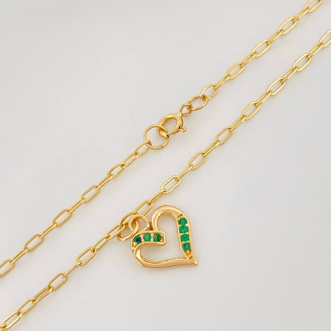 Tobillera Cajón Corazón 1.85 g / 25 cm / 4 mm Oro Amarillo 18K