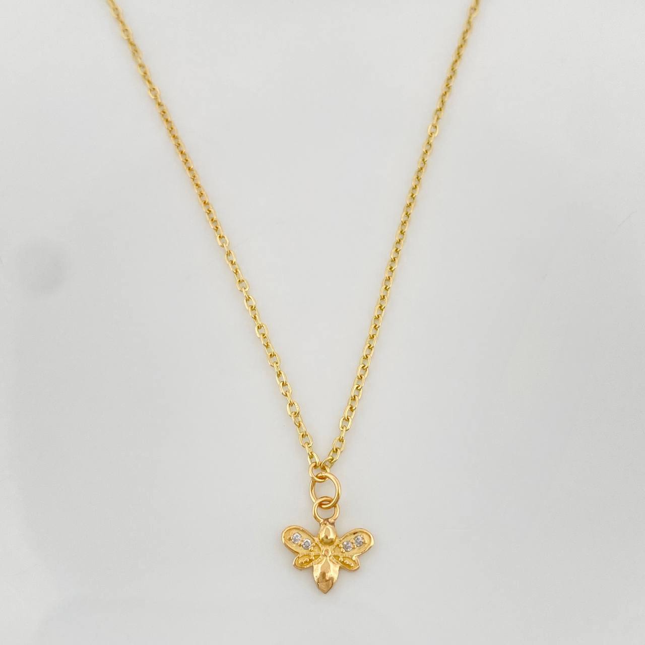 Tobillera Aro Seguido Mariposa 1.75 g / 25 cm / 4 mm Oro Amarillo 18K