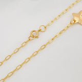 Tobillera Cajón Dijes 1.9 g / 24.5 cm / 1.5 mm Oro Amarillo 18K