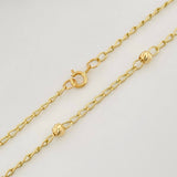 Tobillera Espiga Bolas 1.65 g / 25 cm / 3 mm Oro Amarillo 18K