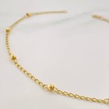 Tobillera Espiga Bolas 1.65 g / 25 cm / 3 mm Oro Amarillo 18K
