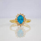 Anillo Halo 3.3 g / T7 1/4 Oro Amarillo 18K