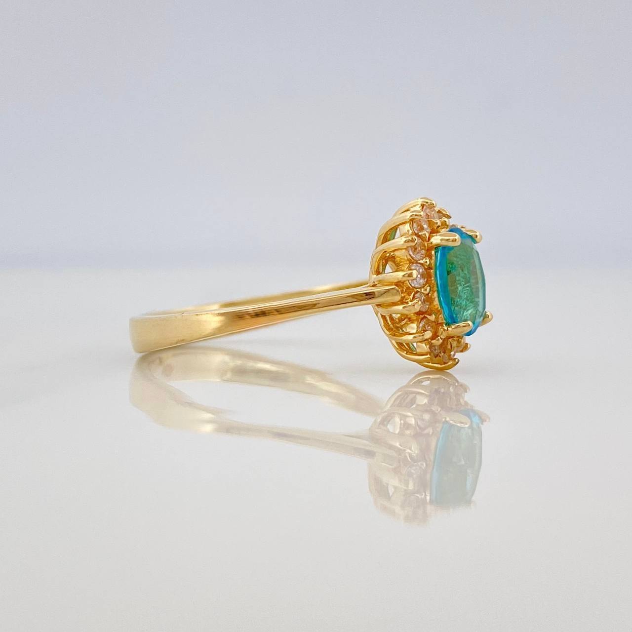 Anillo Halo 3.3 g / T7 1/4 Oro Amarillo 18K