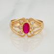 Anillo Lyra Puente Estrellas 1.35 g / T7 3/4 Oro Amarillo 18K