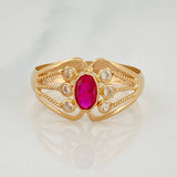 Anillo Lyra Puente Estrellas 1.35 g / T7 3/4 Oro Amarillo 18K