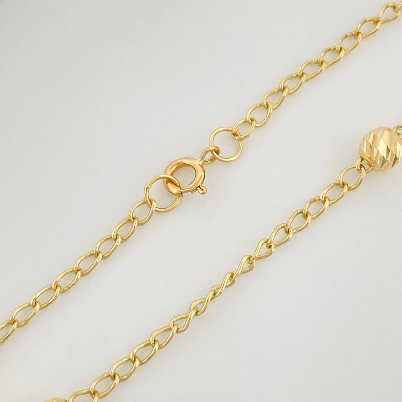 Tobillera Espiga Bolas 1.95 g / 25 cm / 4 mm Oro Amarillo 18K