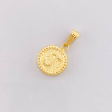 Dije Circulo Letra J 0.55g / 1.7cm Oro Amarillo 18K