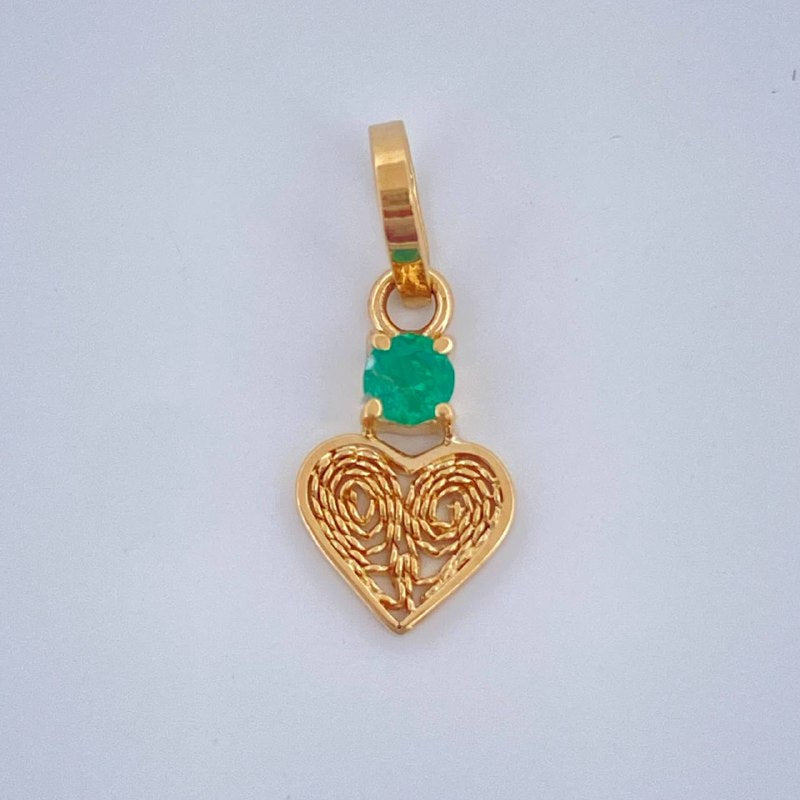 Dije Filigrana Corazon 0.4gr / 1.6cm / Oro Amarillo 18K $