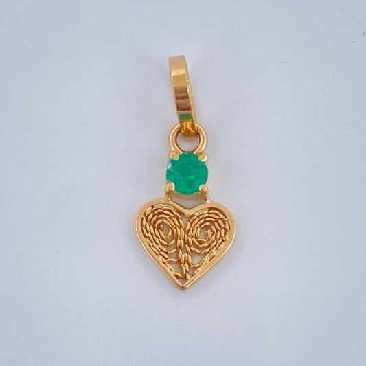 Dije Filigrana Corazon 0.4gr / 1.6cm / Oro Amarillo 18K $