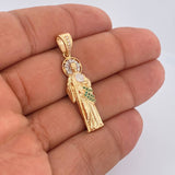 Dije Judas Tadeo 4.3gr / 4.1cm / Dos Oros Amarillo Blanco 18K $