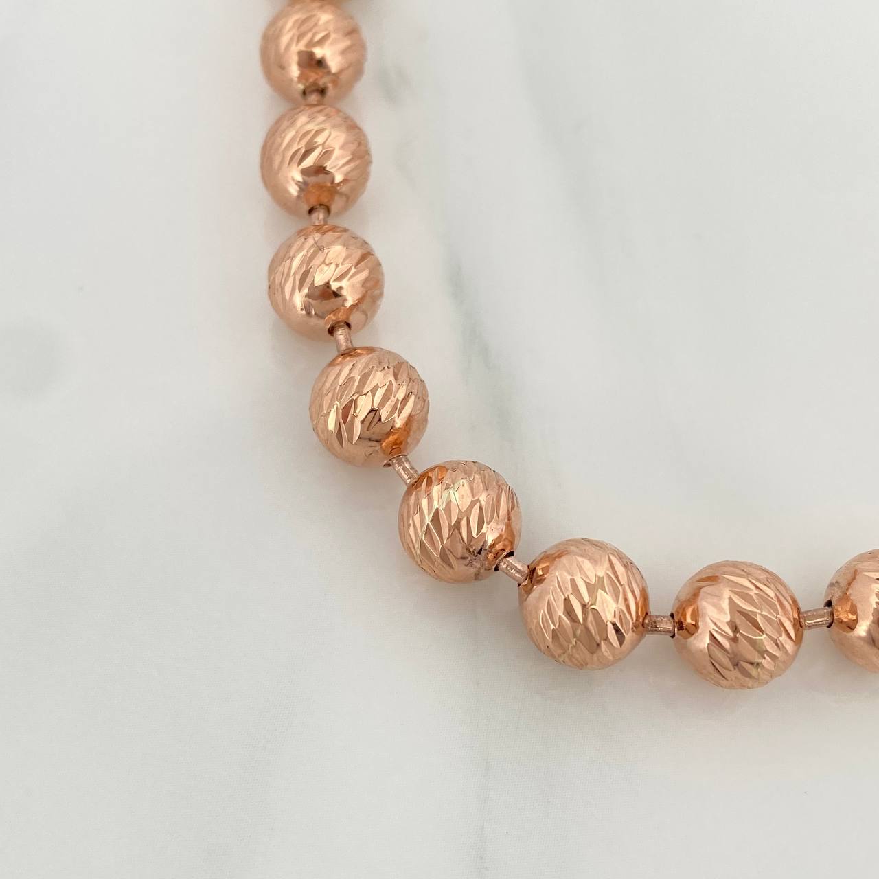 Tobillera Militar 20.95gr / 25cm / 8mm Oro Rosa 18K $