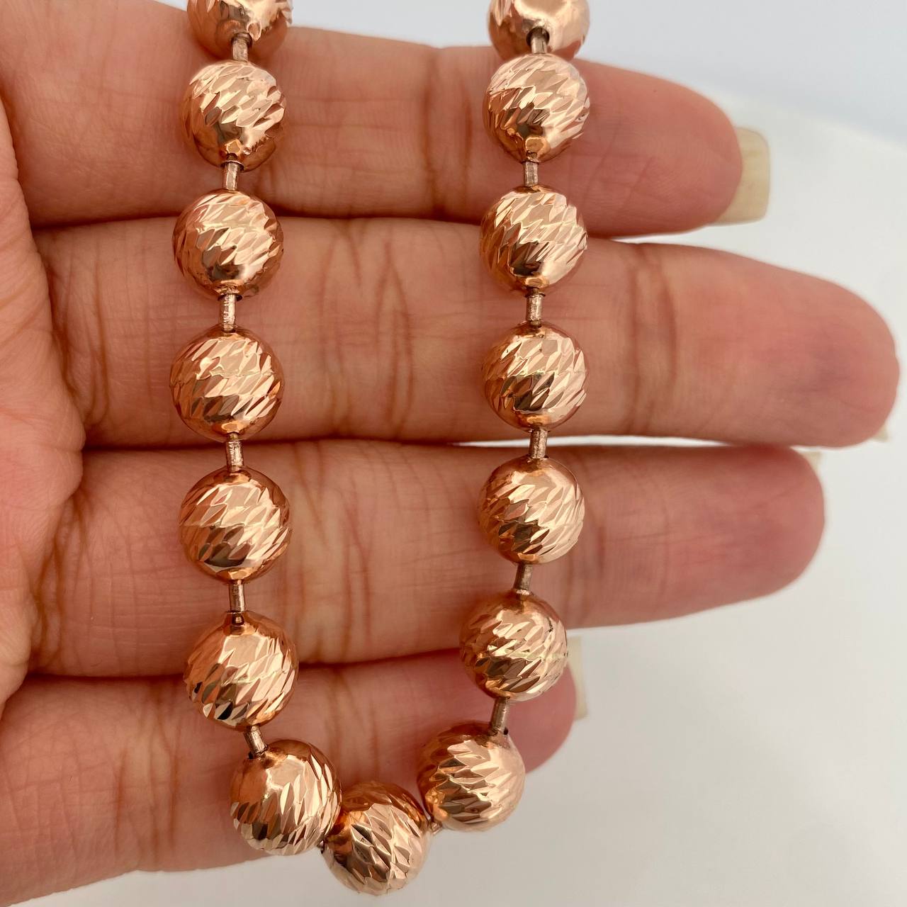 Tobillera Militar 20.95gr / 25cm / 8mm Oro Rosa 18K $