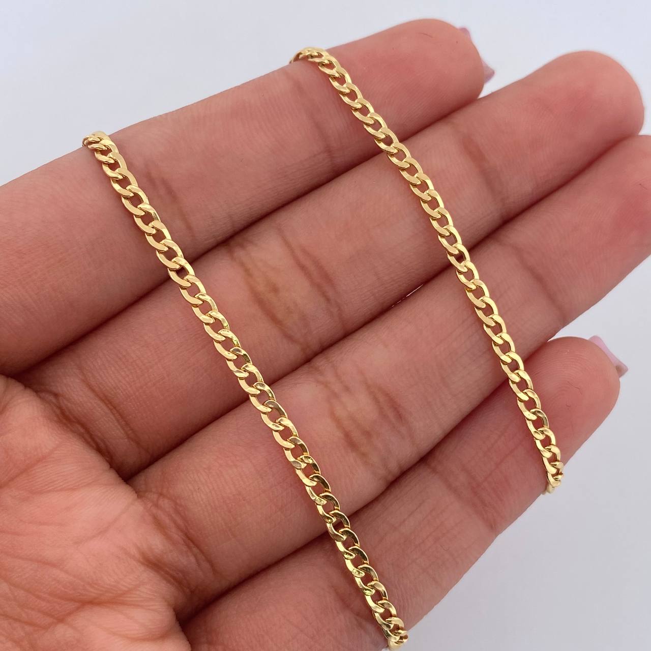 Cadena Cubana 4.05gr / 60.4cm / 2.1mm Oro Amarillo +0 18K $