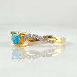 Anillo Solitario Corazon Lineal 1.95gr / T7 1/4 / Oro Amarillo 18K