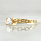 Anillo Solitario Cubano 1.5gr / T7 1/4 / Oro Amarillo 18K