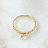 Anillo Solitario Cubano 1.5gr / T7 1/4 / Oro Amarillo 18K
