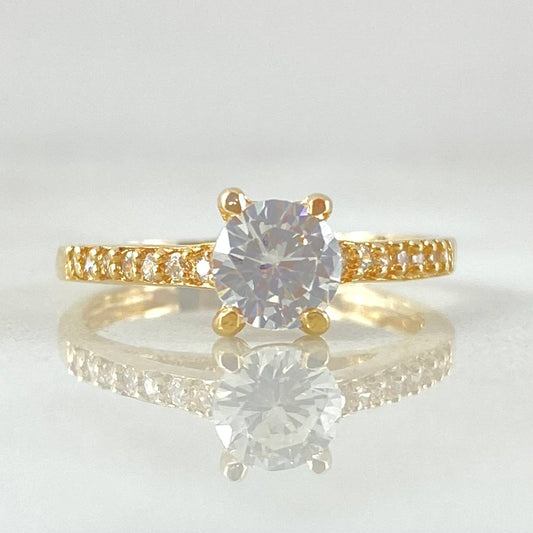 Anillo Solitario Churumbela 2.45gr / T6 / Oro Amarillo 18K