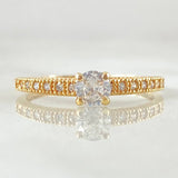 Anillo Solitario Churumbela 1.35gr / T5 1/2 / Oro Amarillo 18K