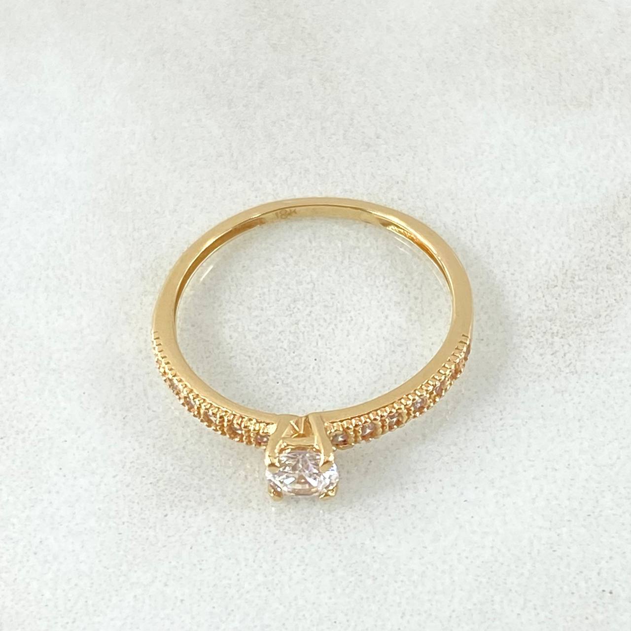 Anillo Solitario Churumbela 1.35gr / T5 1/2 / Oro Amarillo 18K