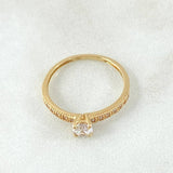 Anillo Solitario Churumbela 1.35gr / T5 1/2 / Oro Amarillo 18K