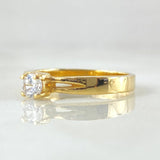 Anillo Solitario Central 3gr / T6 / Oro Amarillo 18K