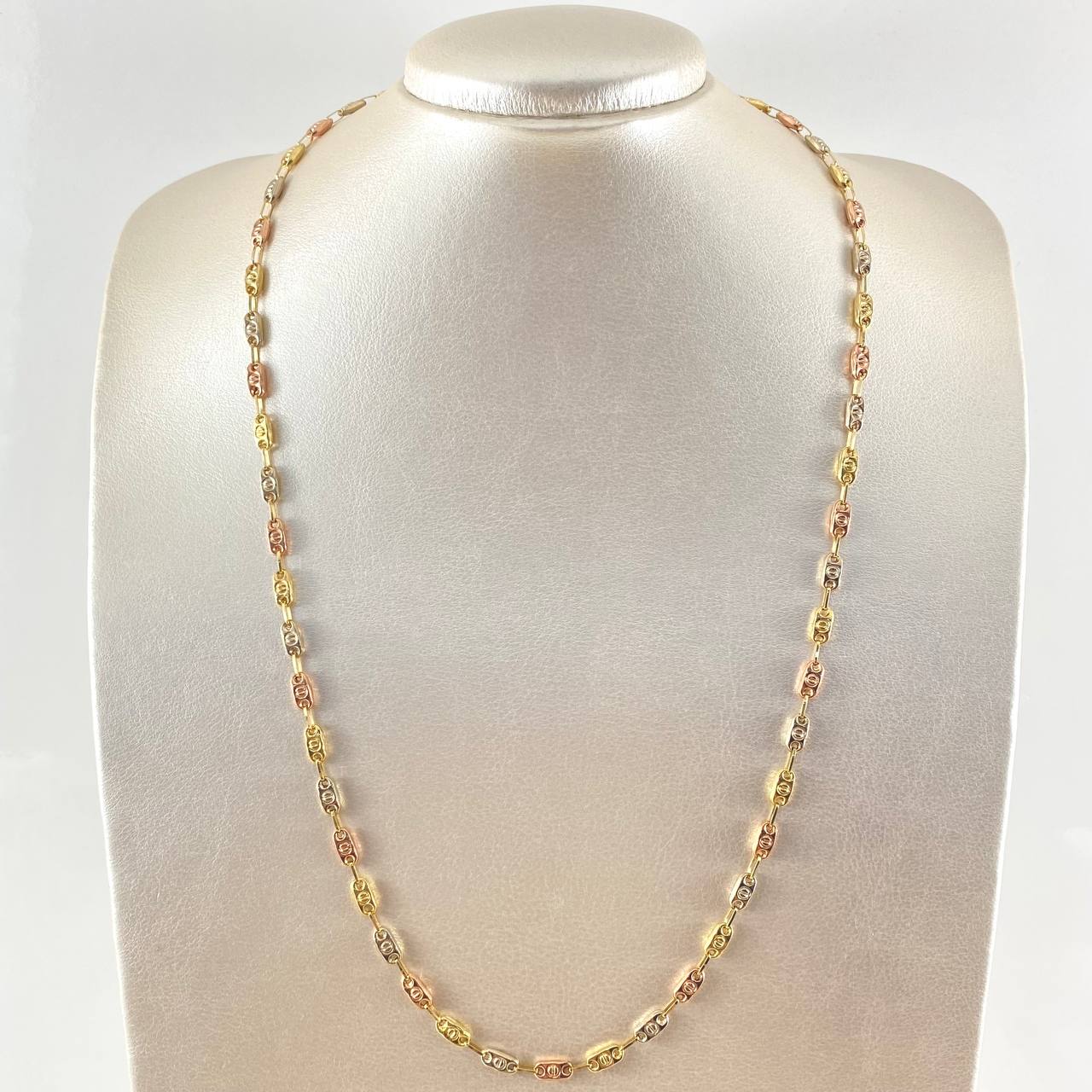 Cadena GC Rustica Tornillo 9.4gr / 60cm / Tres Oros 18K
