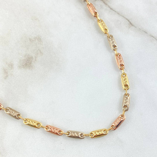 Cadena Rustica Tribal 9gr / 60cm / Tres Oros 18K