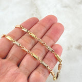 Cadena Rustica Tribal 9gr / 60cm / Tres Oros 18K