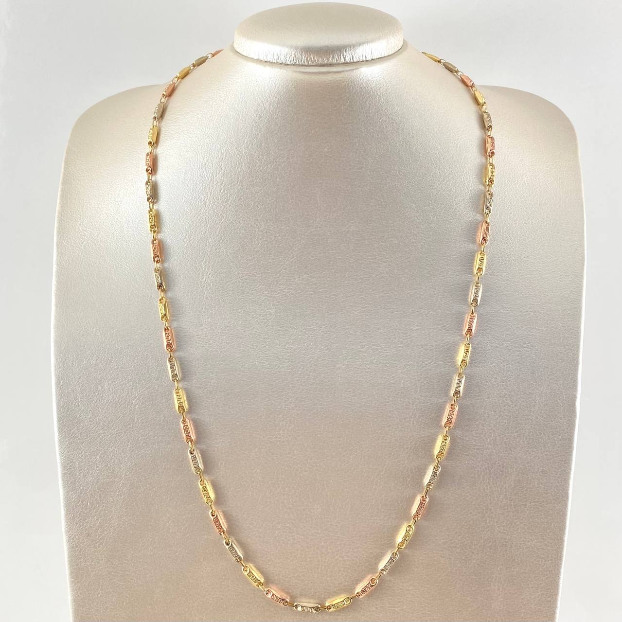 Cadena Rustica Tribal 9gr / 60cm / Tres Oros 18K
