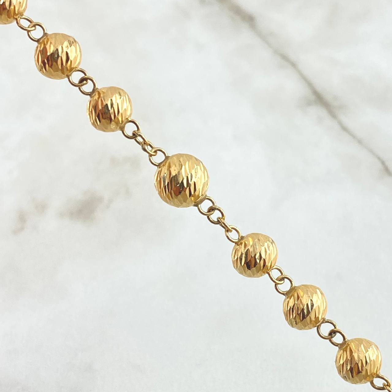 Rosario Cruz Cruzada Milagrosa 28.1gr / 60cm / Oro Amarillo 18K ©