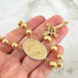 Rosario Cruz Cruzada Milagrosa 28.1gr / 60cm / Oro Amarillo 18K ©