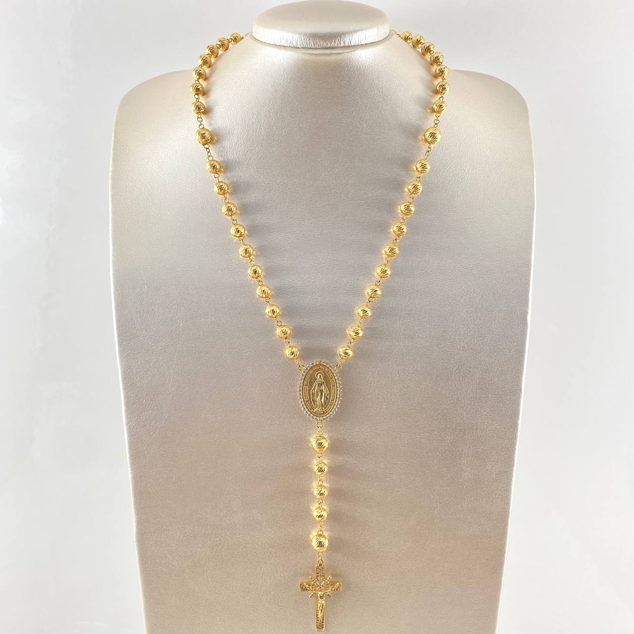 Rosario Cruz Cruzada Milagrosa 28.1gr / 60cm / Oro Amarillo 18K ©