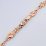 Cadena Rustica Eslabon 13.1gr / 60.8cm / Oro Rosa 18K $