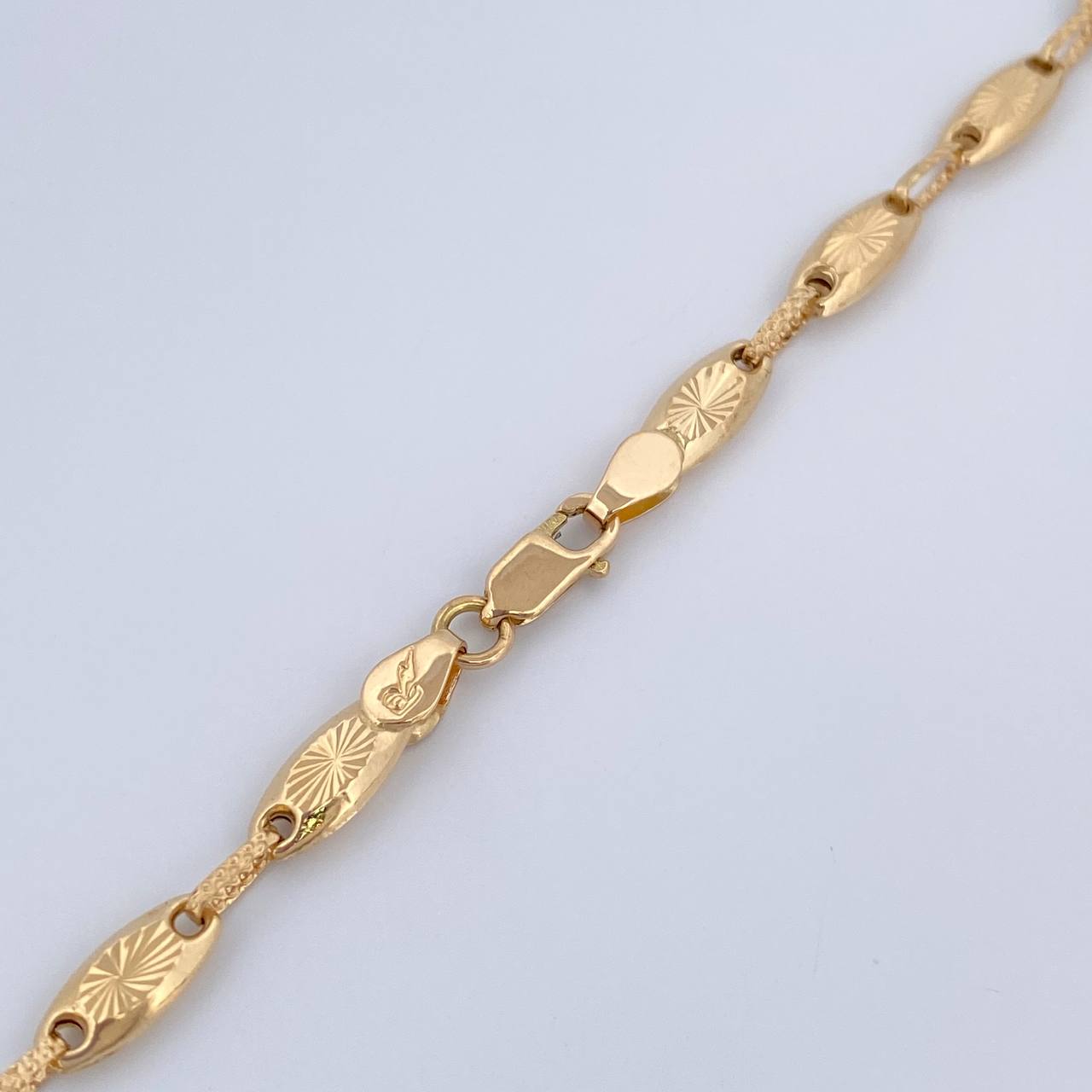 Cadena Rustica Eslabon 12.6gr / 56.6cm / Oro Amarillo 18K $